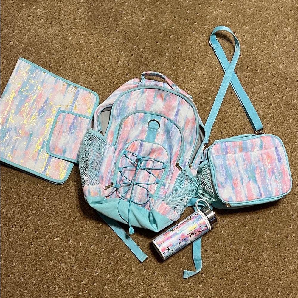 Pottery Barn Kids Pastel Backpack and Accessories Set